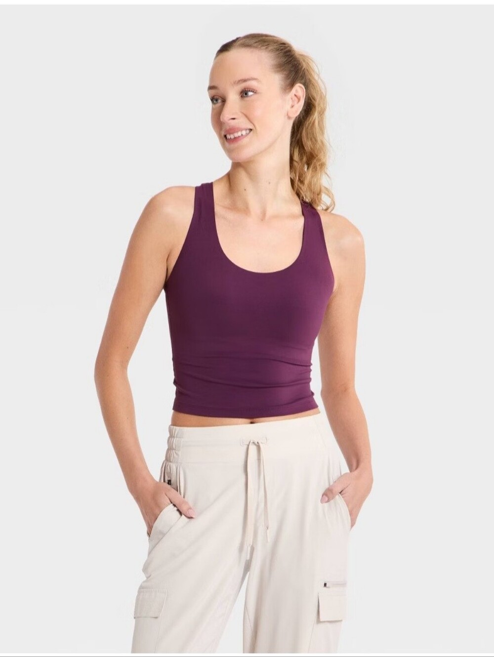 Women's Everyday Soft Racerback Tank Top - All In Motion Dark Purple S